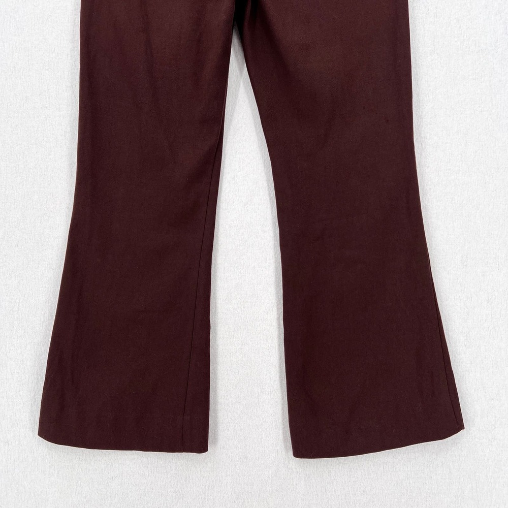VINCE Slim Flared Pants Womens 0 Hickory Darl Brown Cropped Mid Rise Stretch NWT - Picture 9 of 16